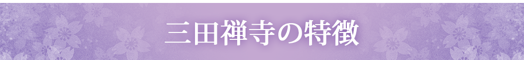 三田禅寺の特徴